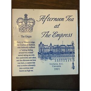 Vintage The Empress Victoria BC Tile 1991